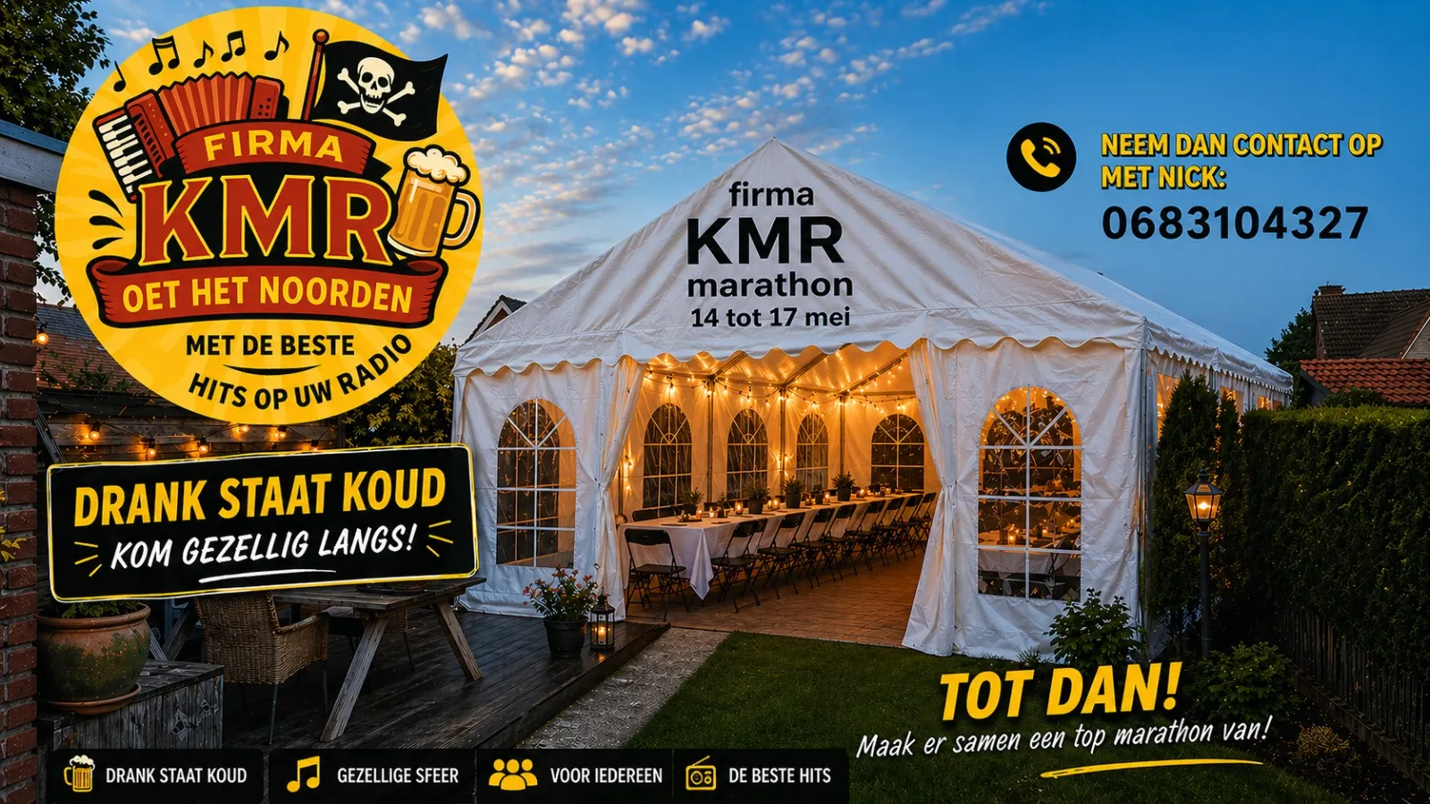 Marathon Uitzending Firma K.M.R Ook te beluisteren bij ons