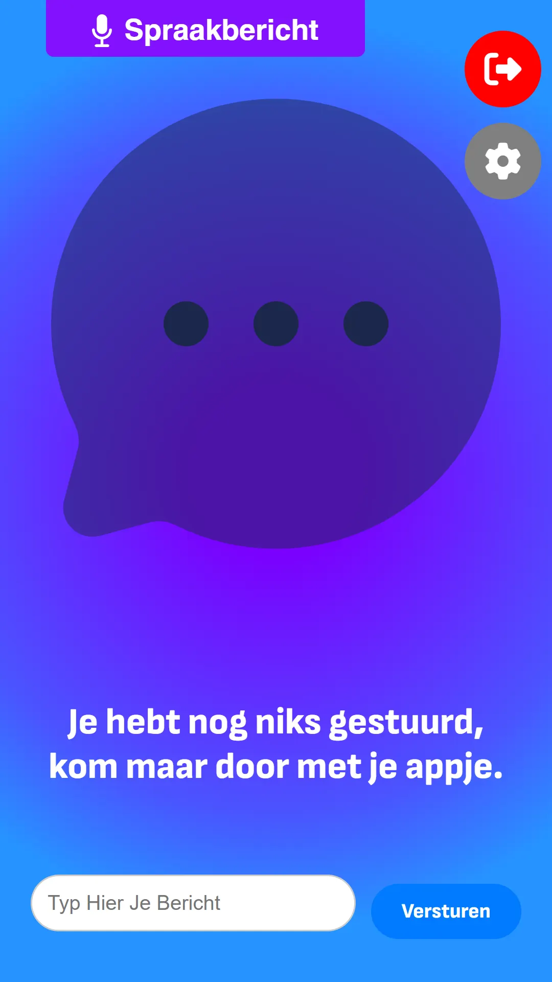 Je kan ook je bericht achterlaten naar ons via de App (JE BERICHT WORD OOK GEPUBLICEERD OP TV)